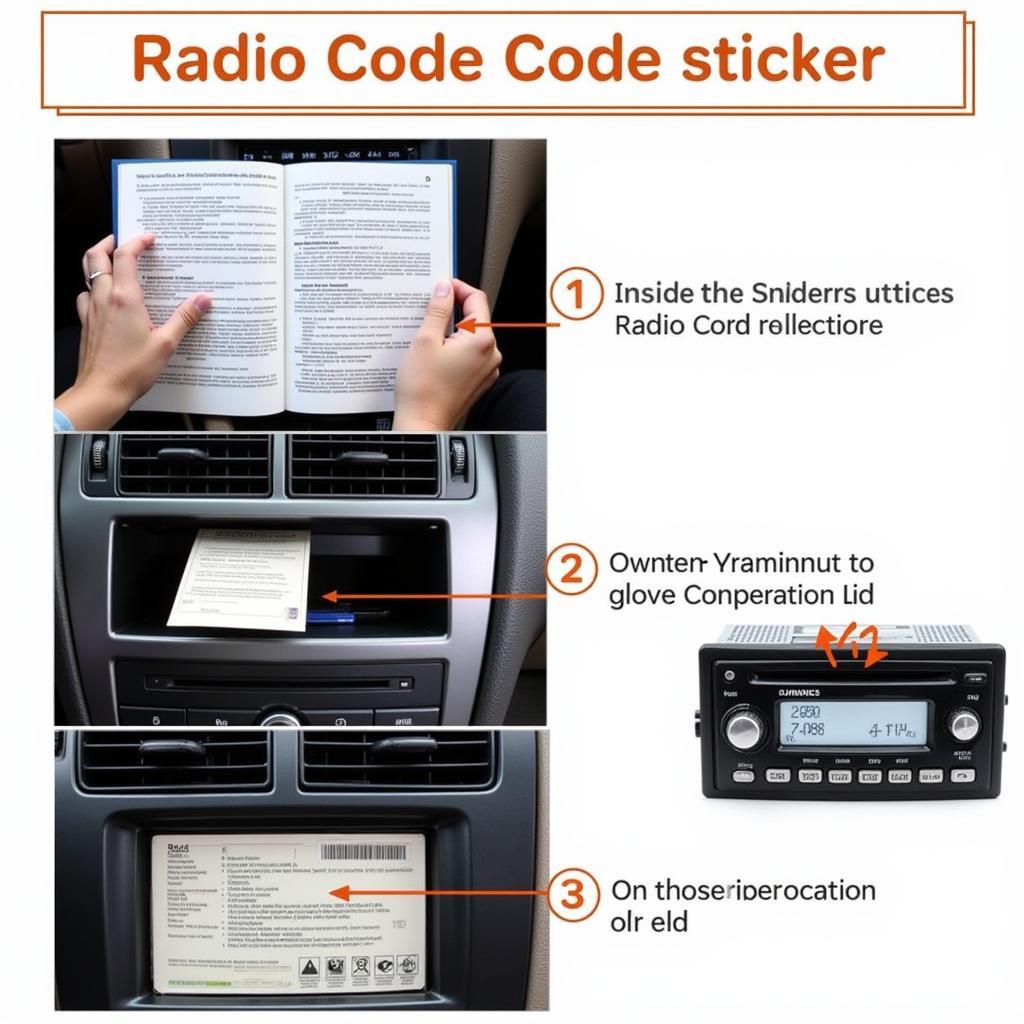 VW Golf Gamma radio code locations