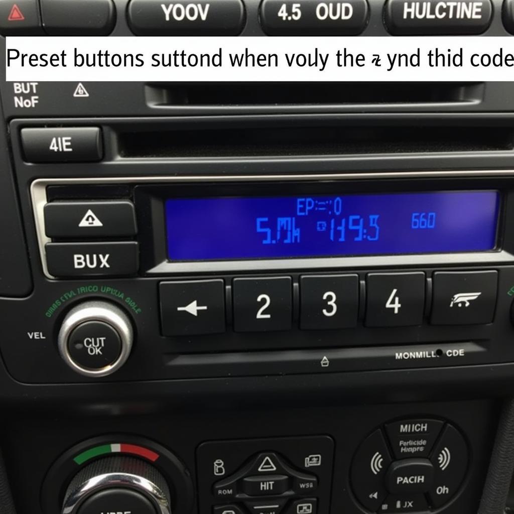 VW MK5 Radio Code Entry Buttons