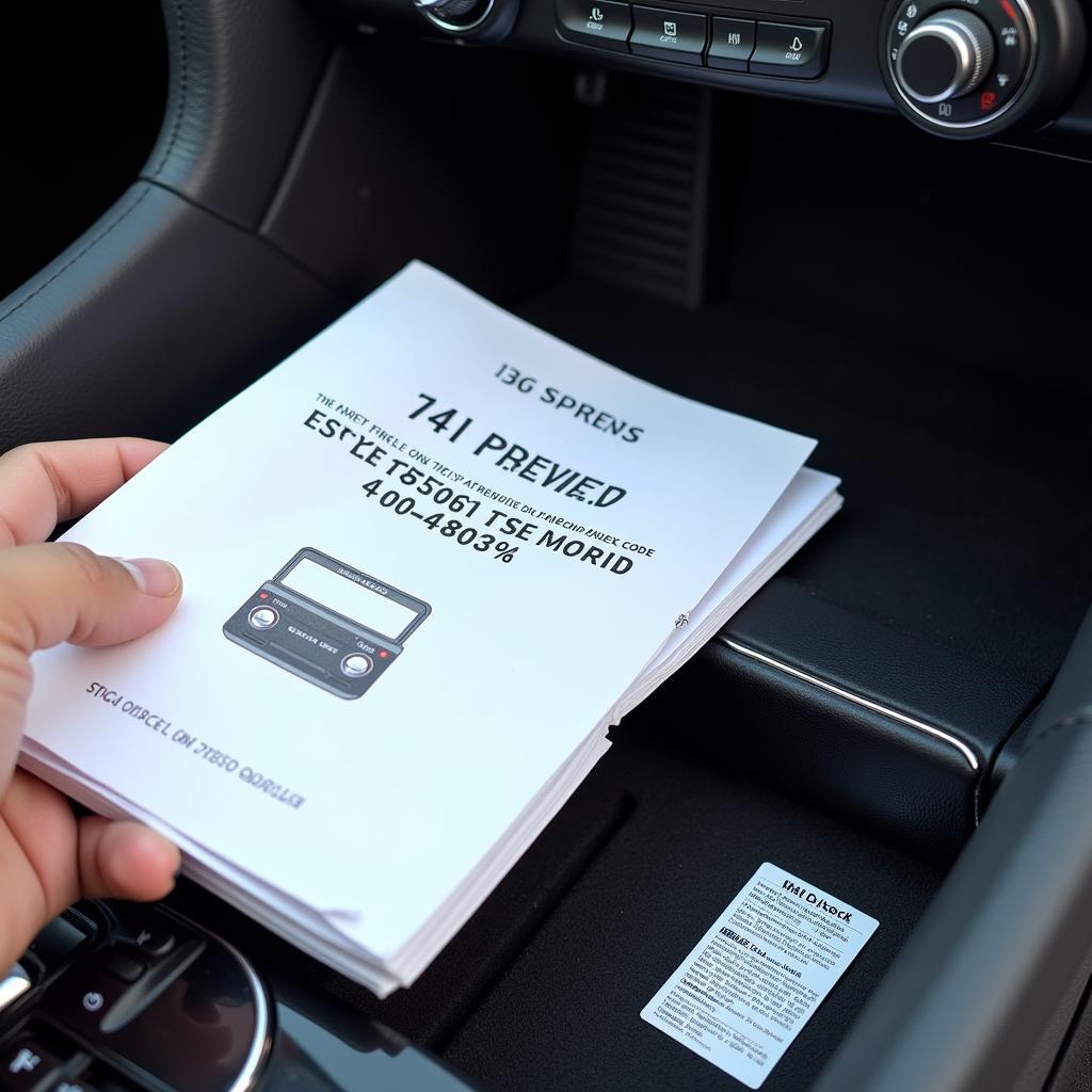 Checking VW MP3 Player Security Code in Owner's Manual