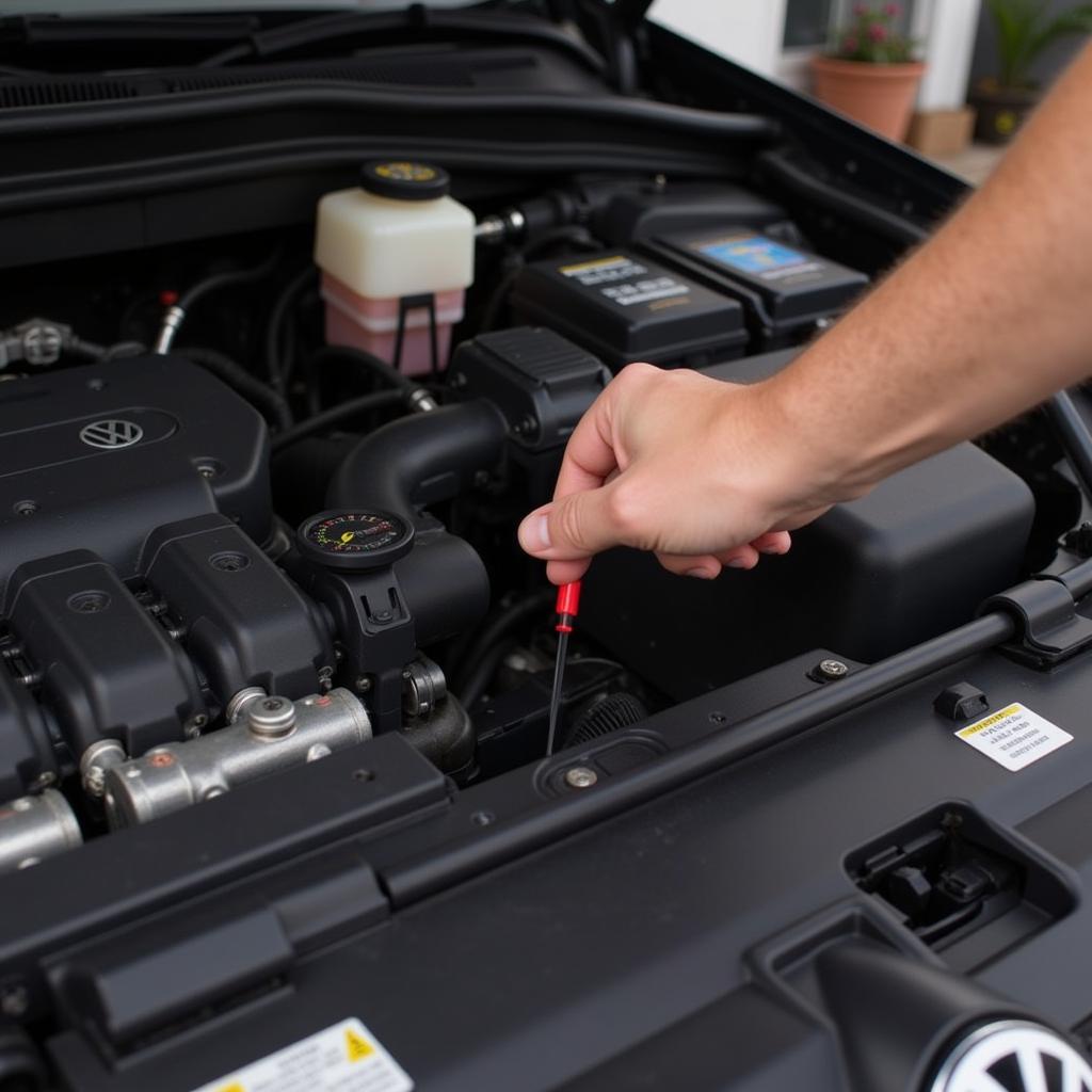 Checking Brake Fluid Level in a VW Passat