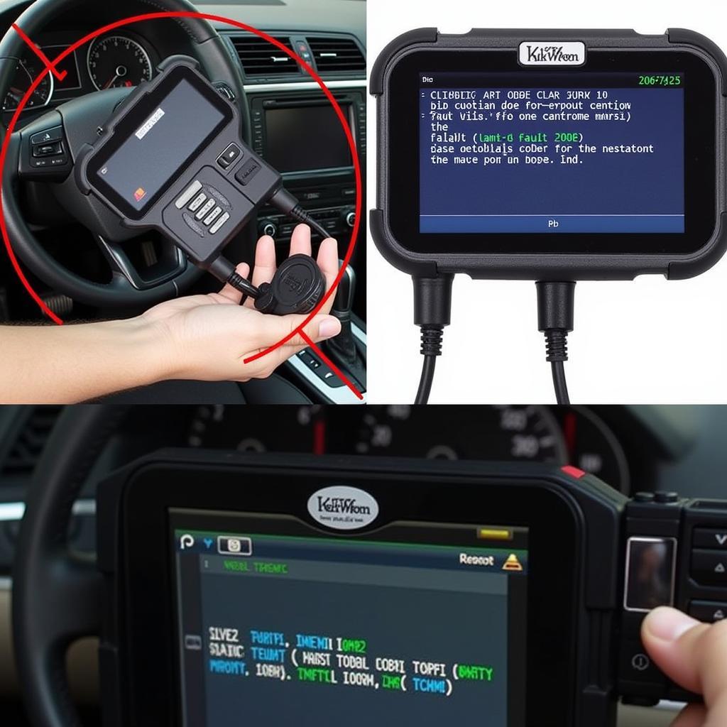 VW Passat Climatronic Diagnostic Scan Tool in Use