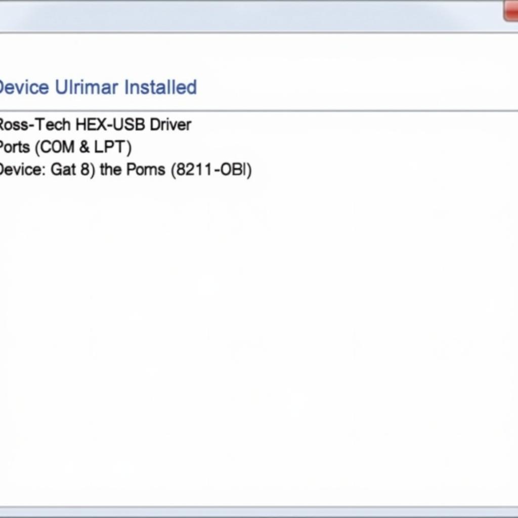 Windows 11 Device Manager Showing Ross-Tech HEX-USB Driver