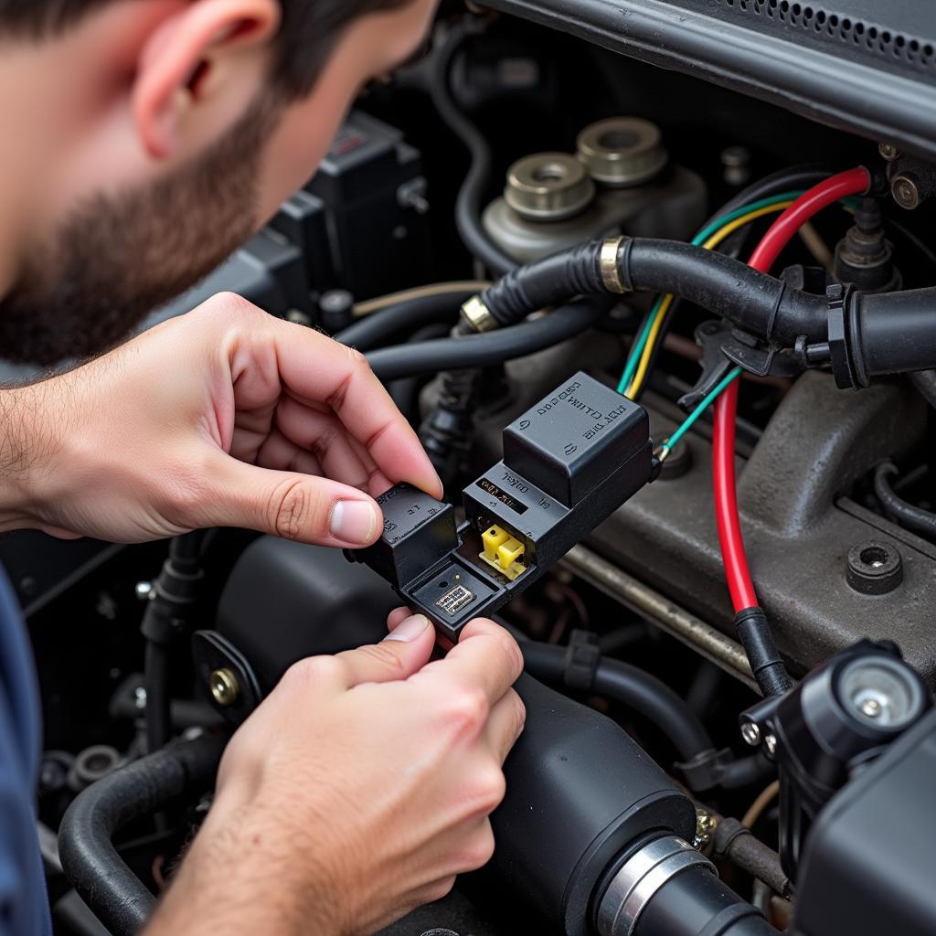 Checking Wiring and Connections Related to the Fuel Pump Relay