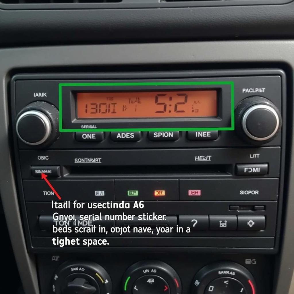 Finding the serial number on the Audi A6 radio