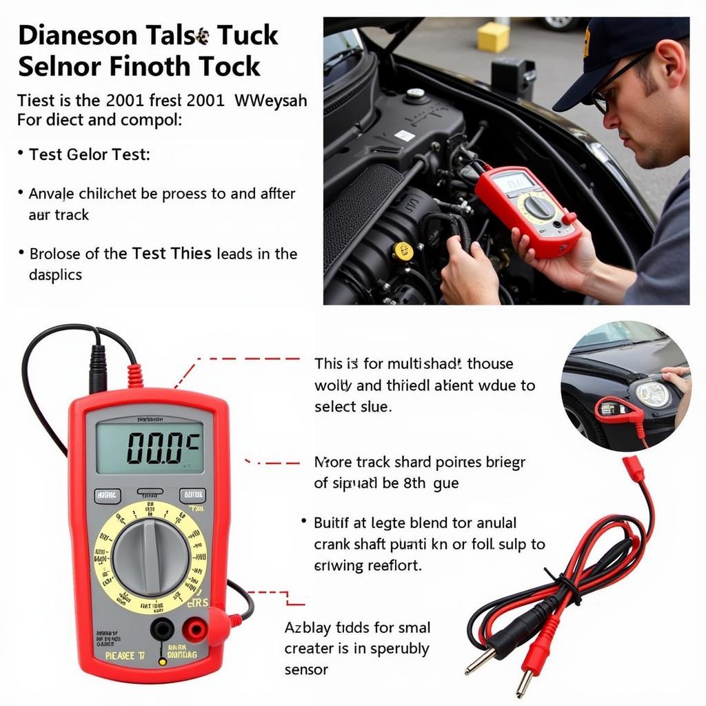 Testing the Crankshaft Position Sensor on a 2001 VW Beetle Using a Multimeter