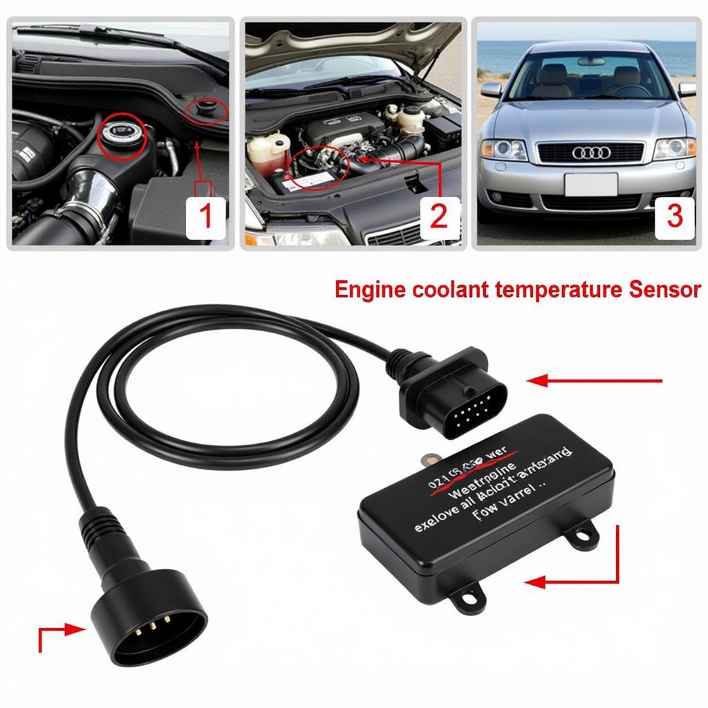 2002 Audi A6 P1296 Code: ECT Sensor Location