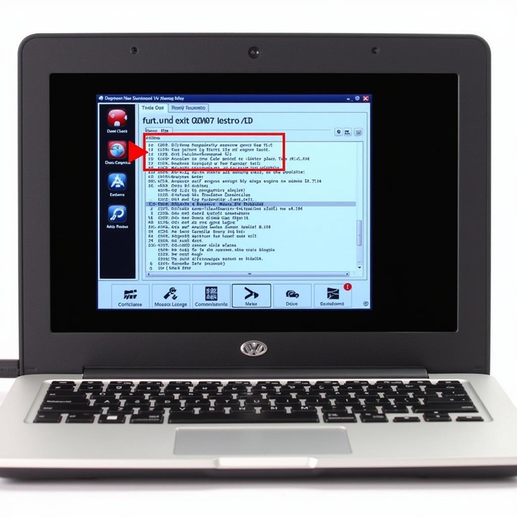 2007 VW Touareg Diagnostic Software Displaying Engine Code