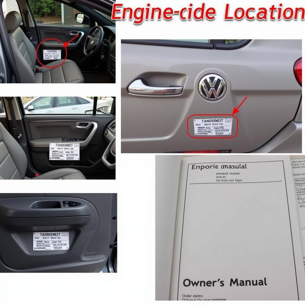 2007 VW Touareg Engine Code Location Sticker