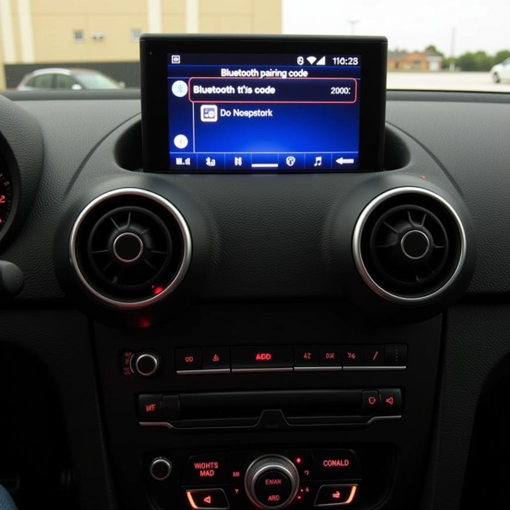 2011 Audi A3 Bluetooth Pairing Code Displayed on MMI Screen