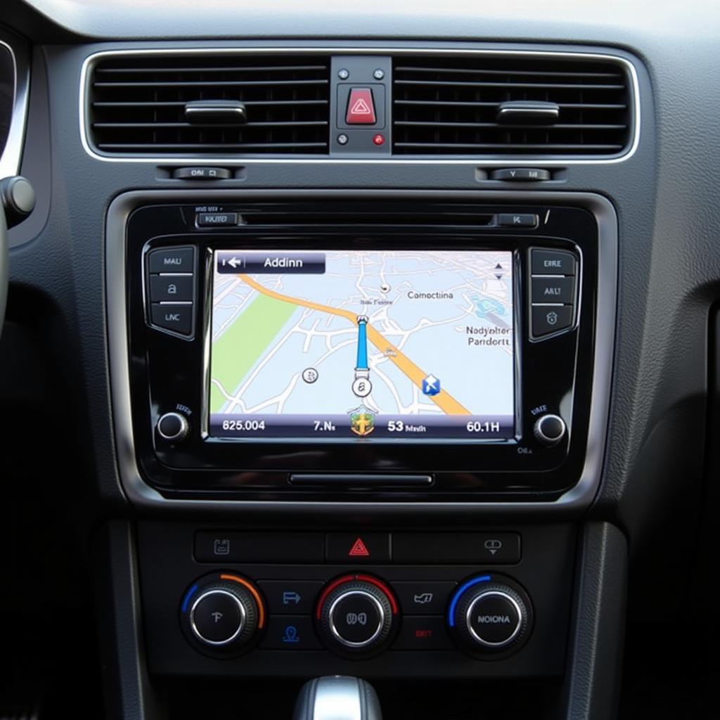 Activated Navigation System Display on 2012 VW GLI Autobahn