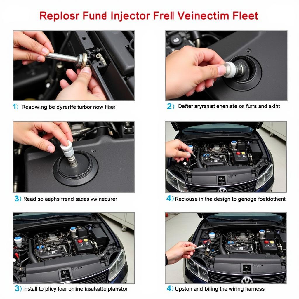 Replacing the Fuel Injector on a 2012 VW Turbo 2.0 Engine