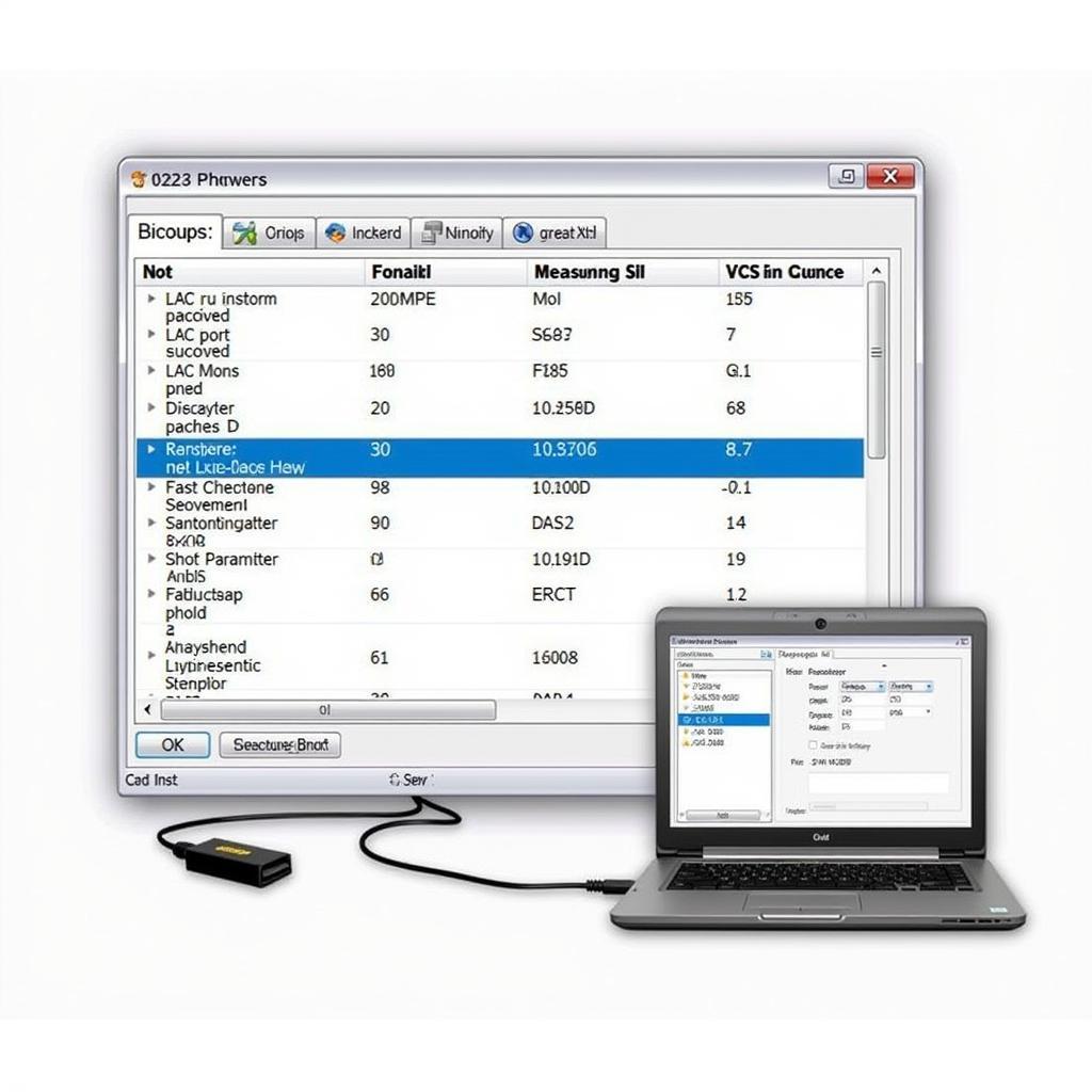 VCDS Interface Showing Measuring Blocks