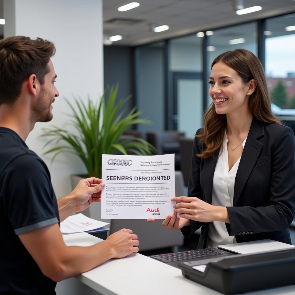 Using an Always Audi Redemption Code at a Service Appointment