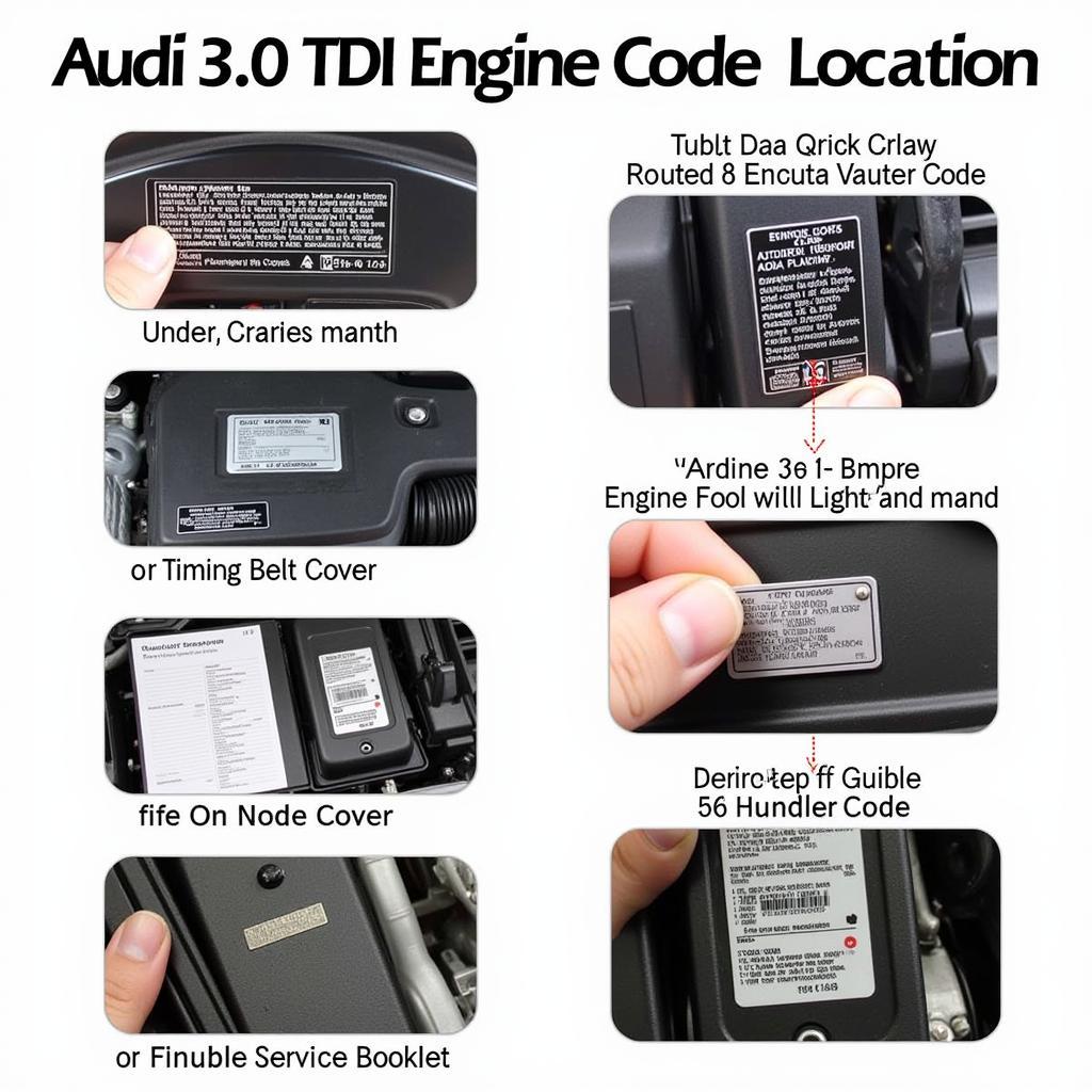 Audi 3.0 TDI Engine Code Location