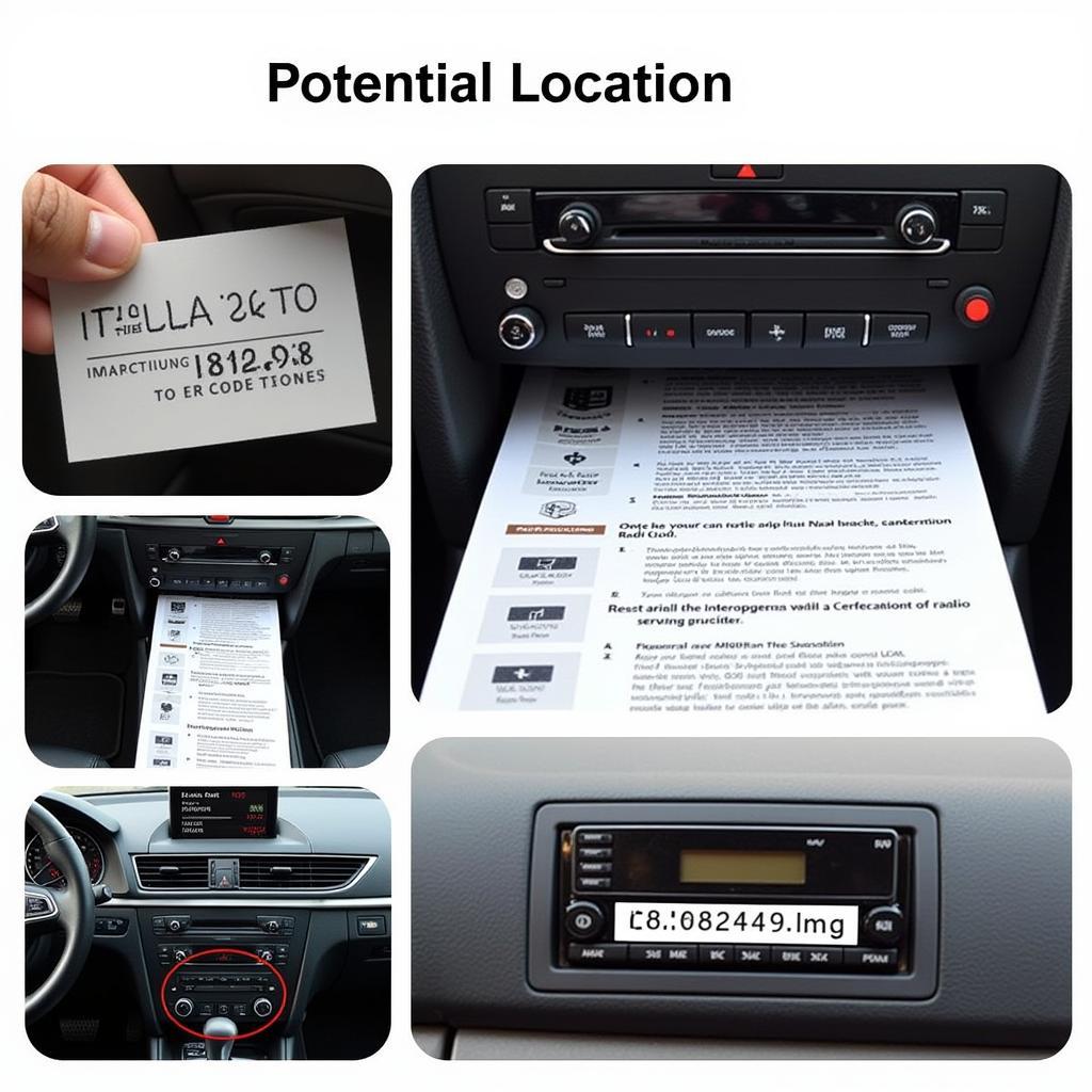 Audi A2 Radio Code Location Example