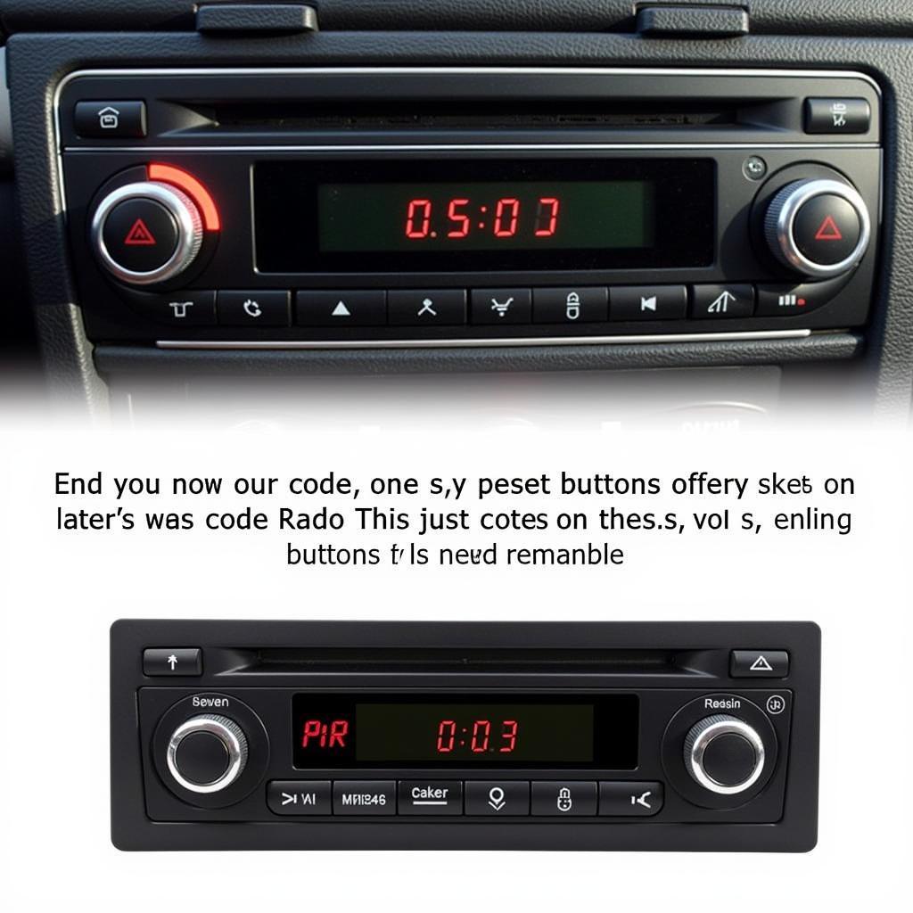 Audi A3 2008 Radio Code Entry Procedure