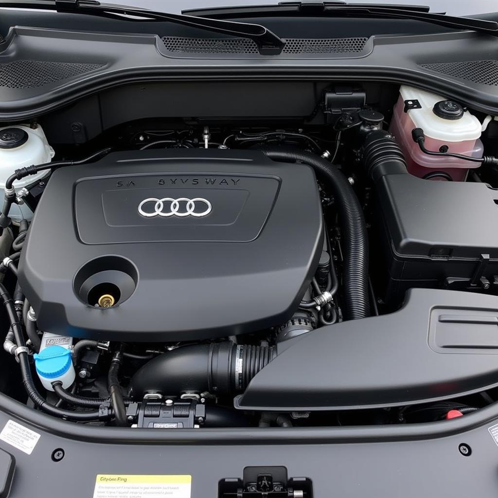 Inspecting the Engine Bay of an Audi A3 8P