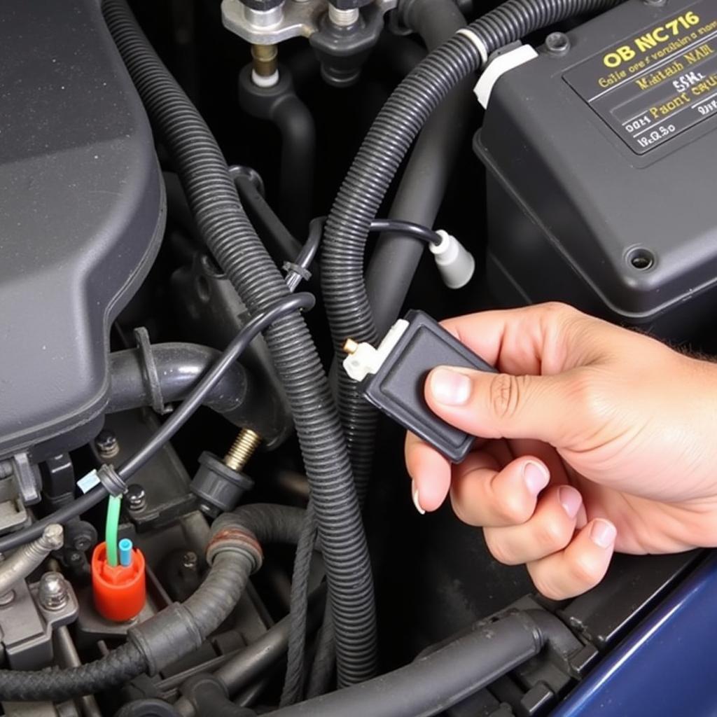 Inspecting the ABS wiring harness in an Audi A3