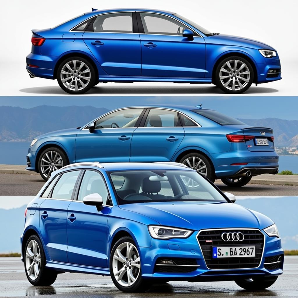 Various Shades of Blue on the Audi A3