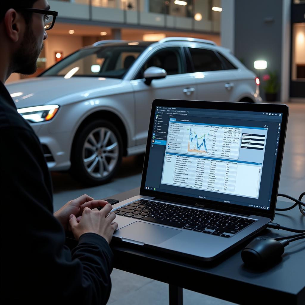 Audi A3 Diagnostic Software on Laptop