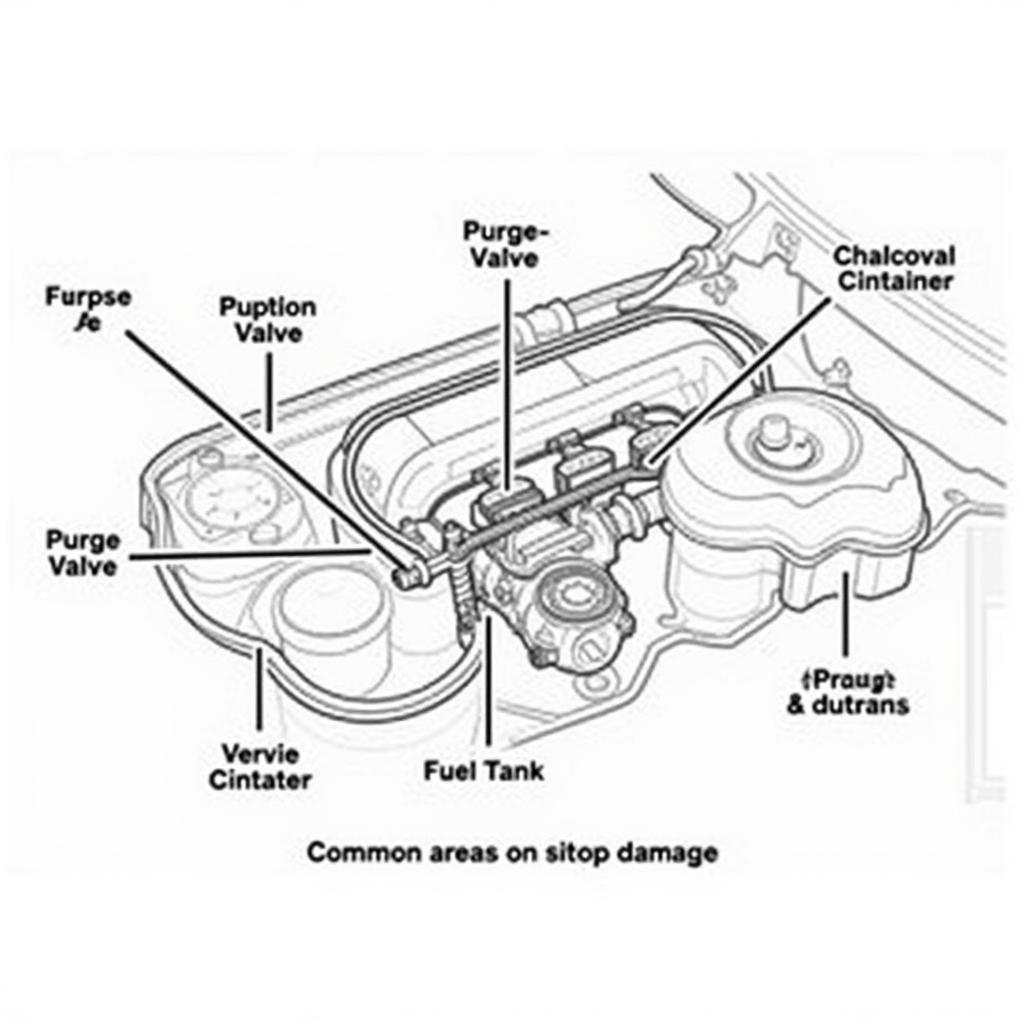 Audi A3 EVAP system components diagram