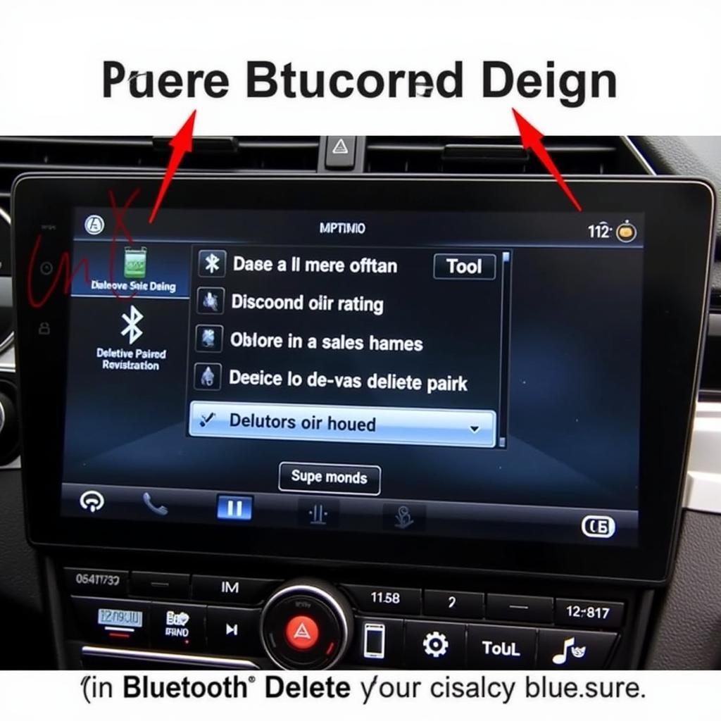 Audi A3 MMI Bluetooth Menu Showing Option to Delete Paired Device