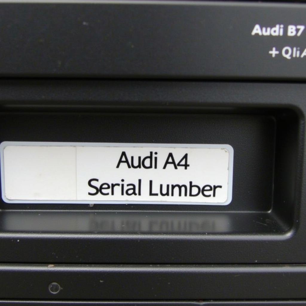 Finding the Audi A4 B7 Radio Serial Number