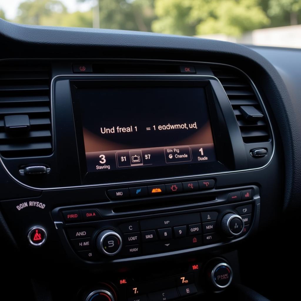 Audi A4 Dashboard Showing Locked Radio Requiring Code Entry