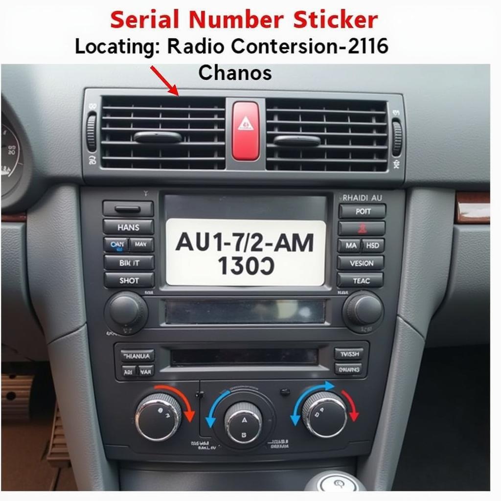 Finding the Audi A4 radio serial number