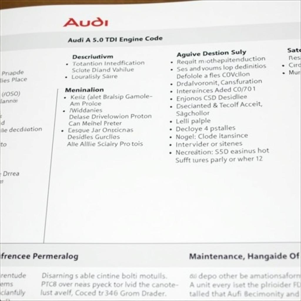 Audi A5 3.0 TDI Service Documentation Example