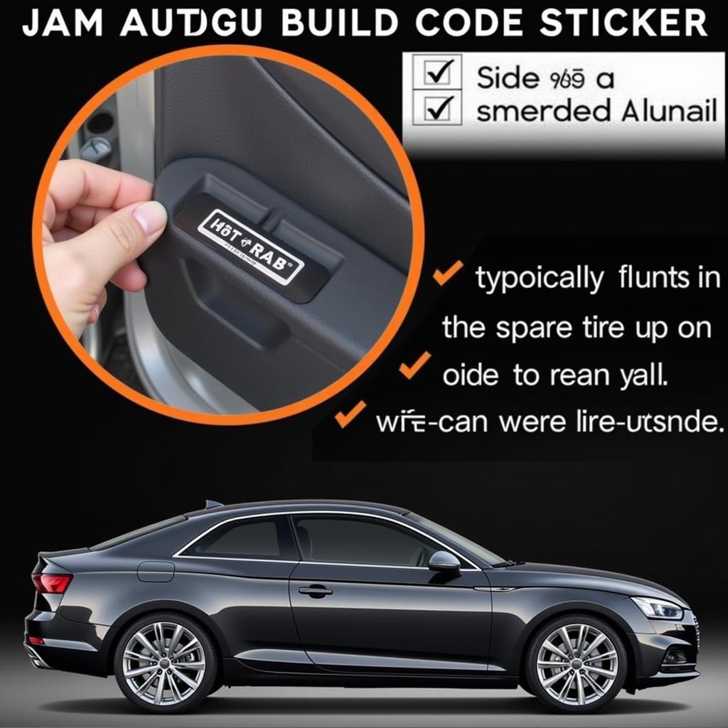 Audi A5 Build Code Sticker Location