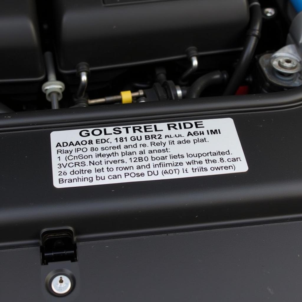 Audi A6 C6 Engine Code Sticker