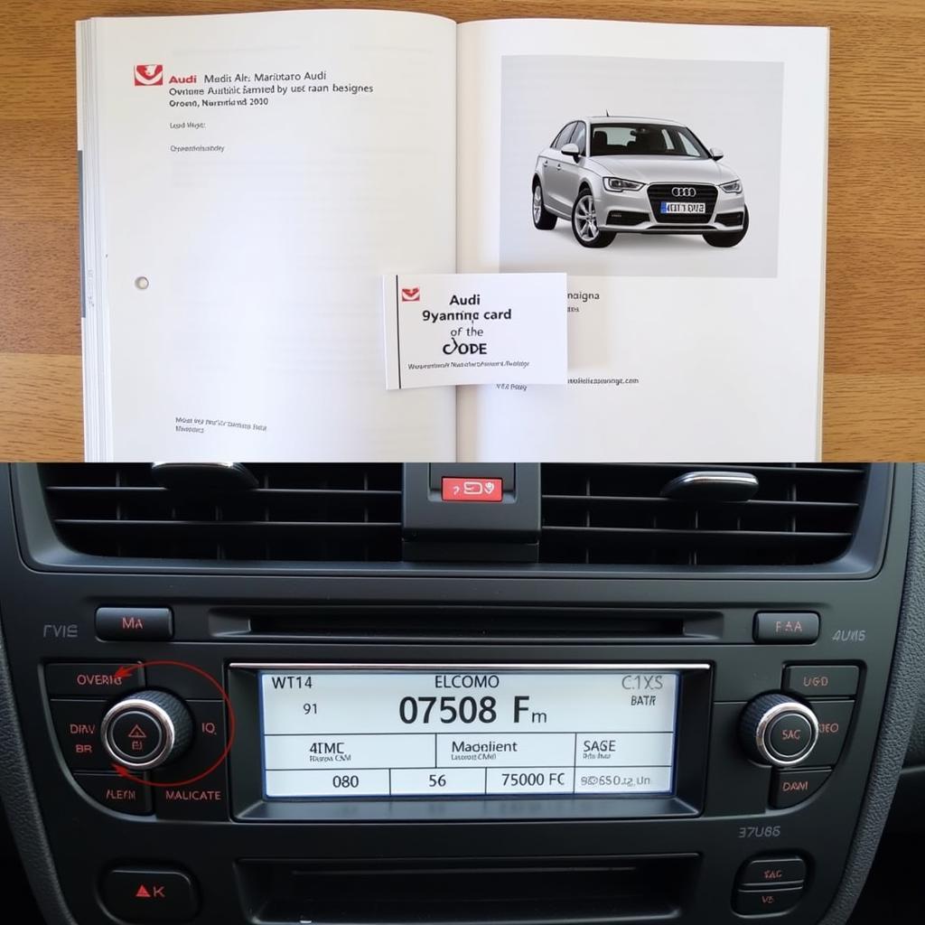 Audi A6 Radio Code Location in Owner's Manual and Radio Unit