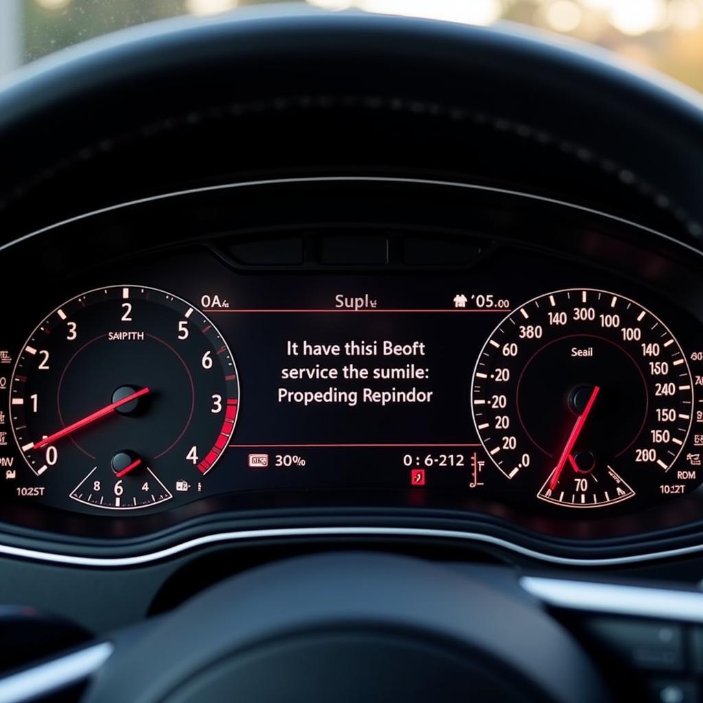 Audi A8 dashboard after a successful service reset