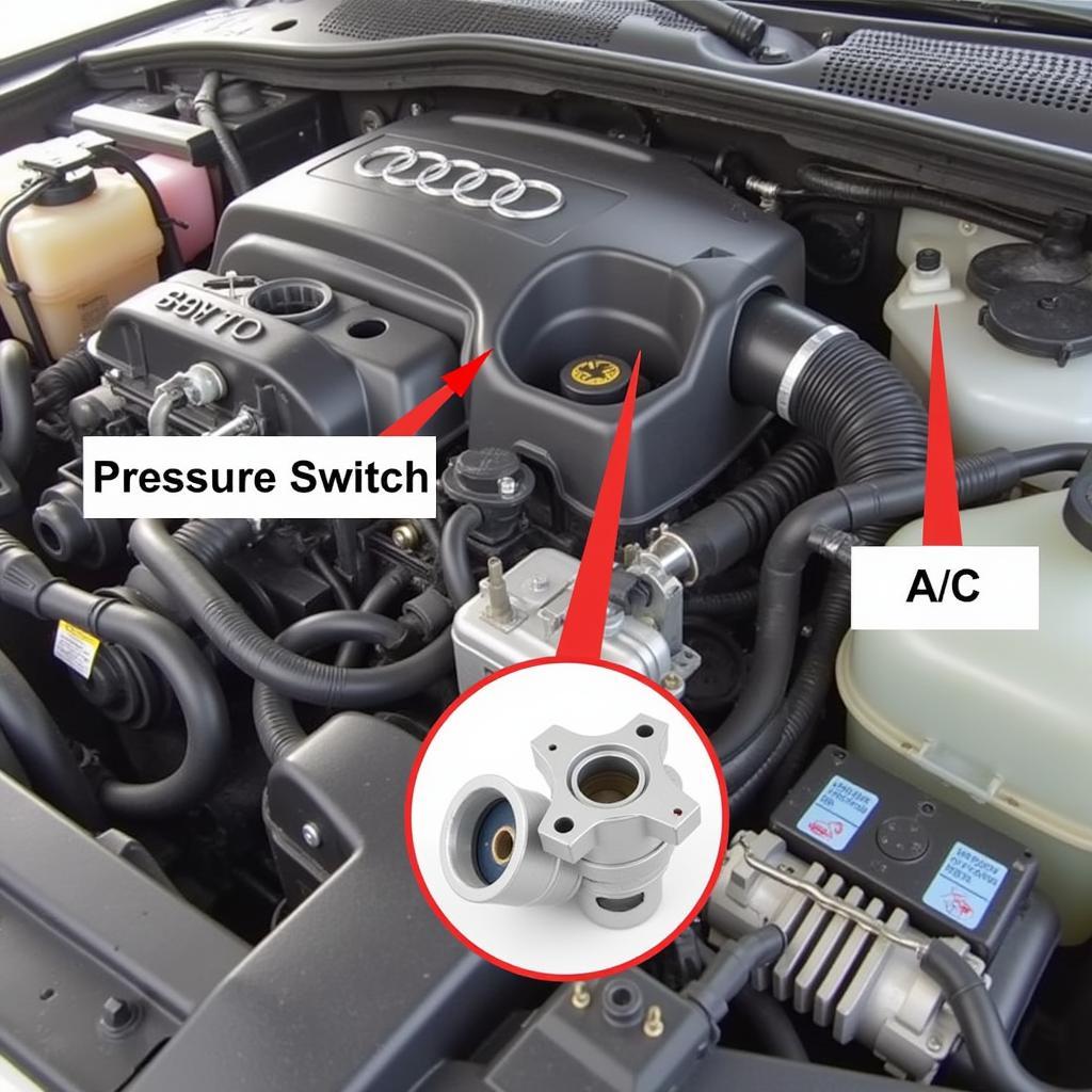 Audi A/C Pressure Switch Location