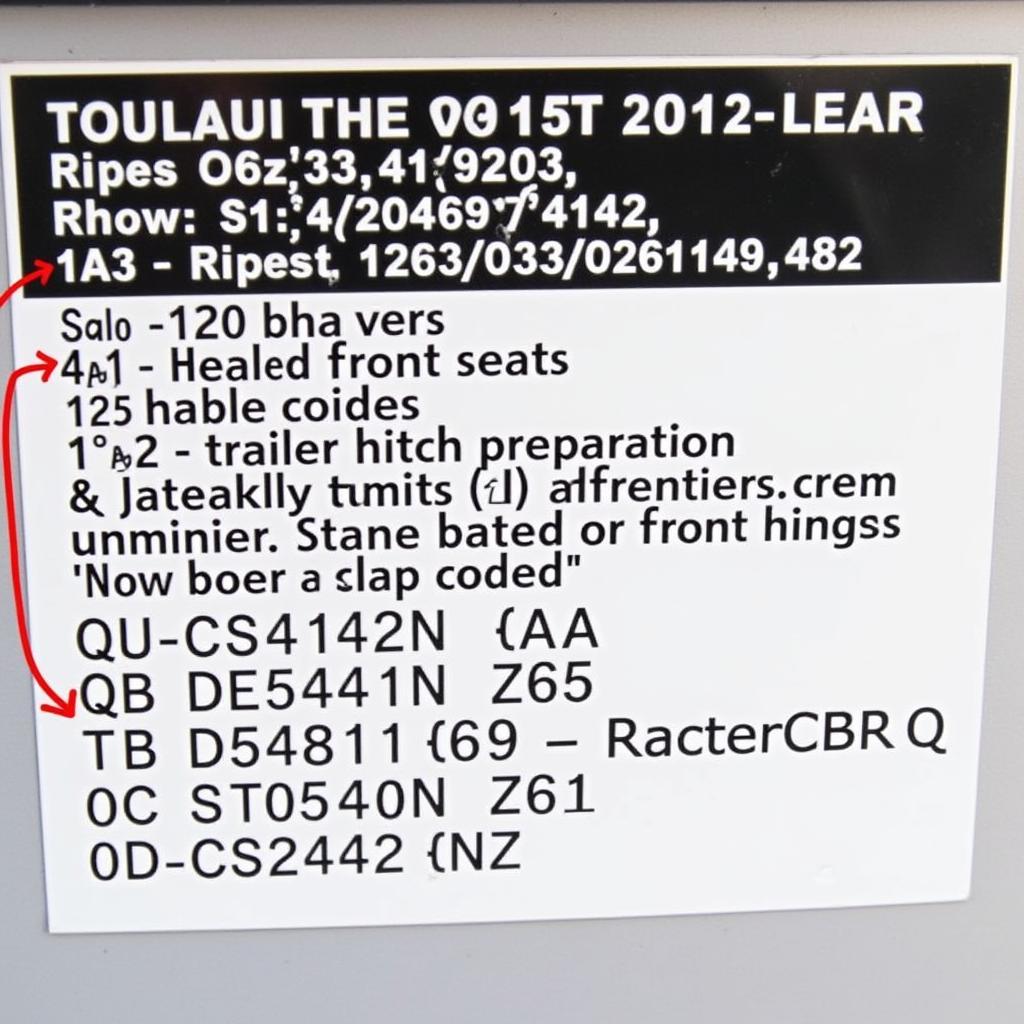 Audi Allroad Options Tag Decoding Example