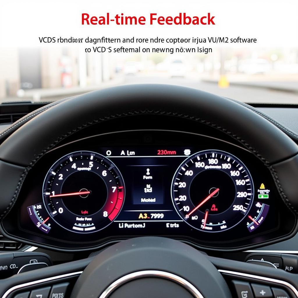 Audi B7 dashboard displaying diagnostic information retrieved using VCDS