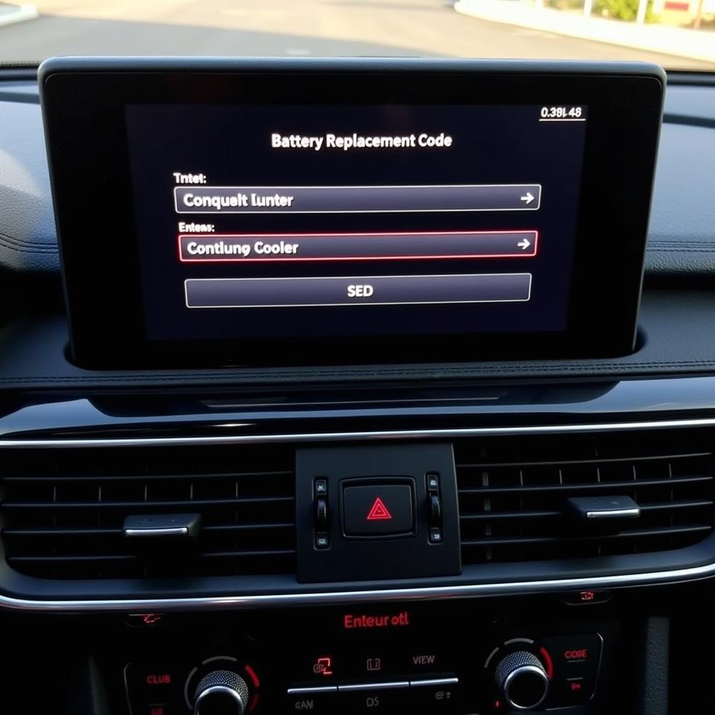 Entering the Audi Battery Replacement Code