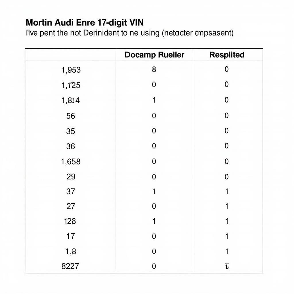 Audi Chassis Code Decoding Chart