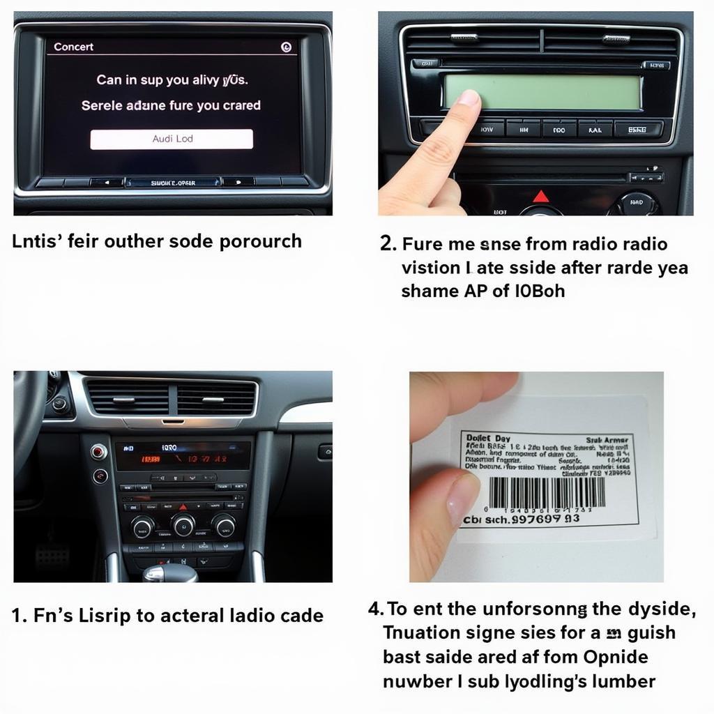 Audi Concert Radio Code Entry Process