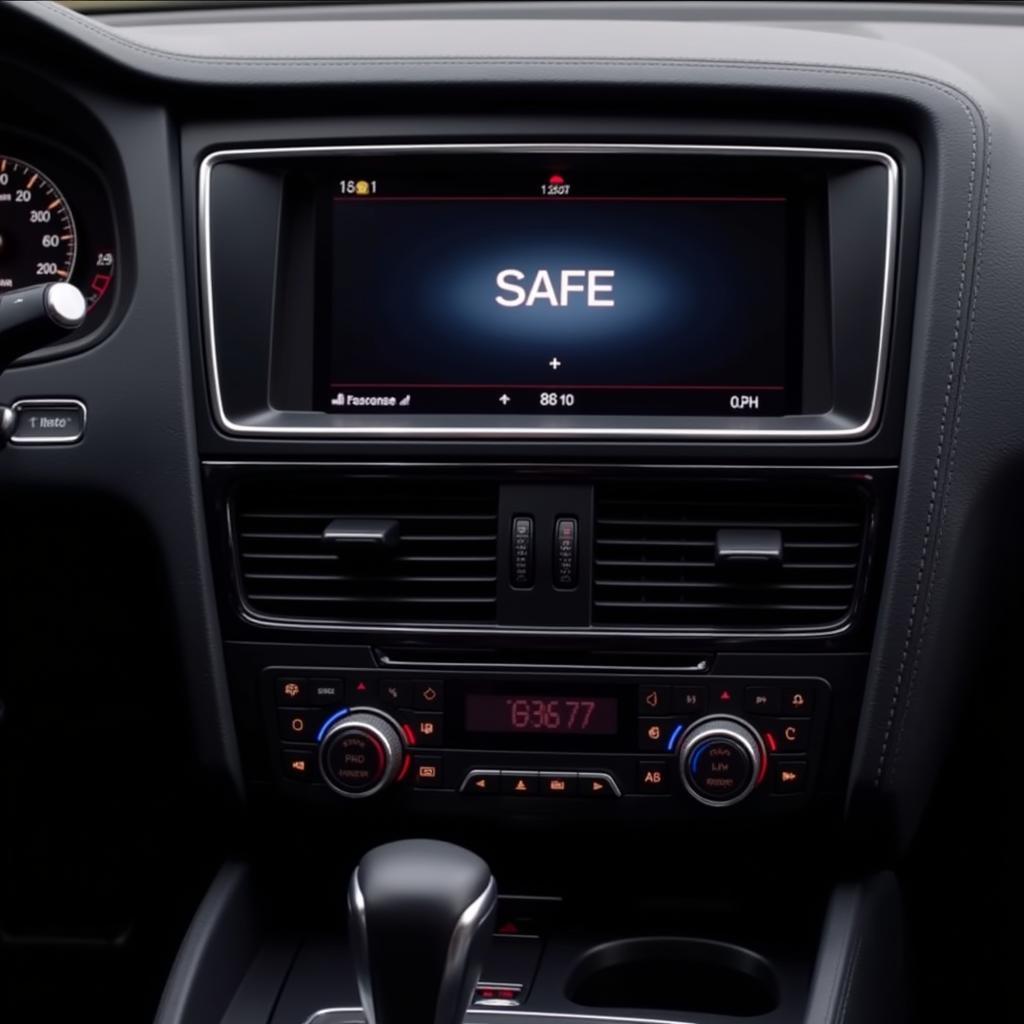 Audi Concert Radio Displaying "SAFE" Mode