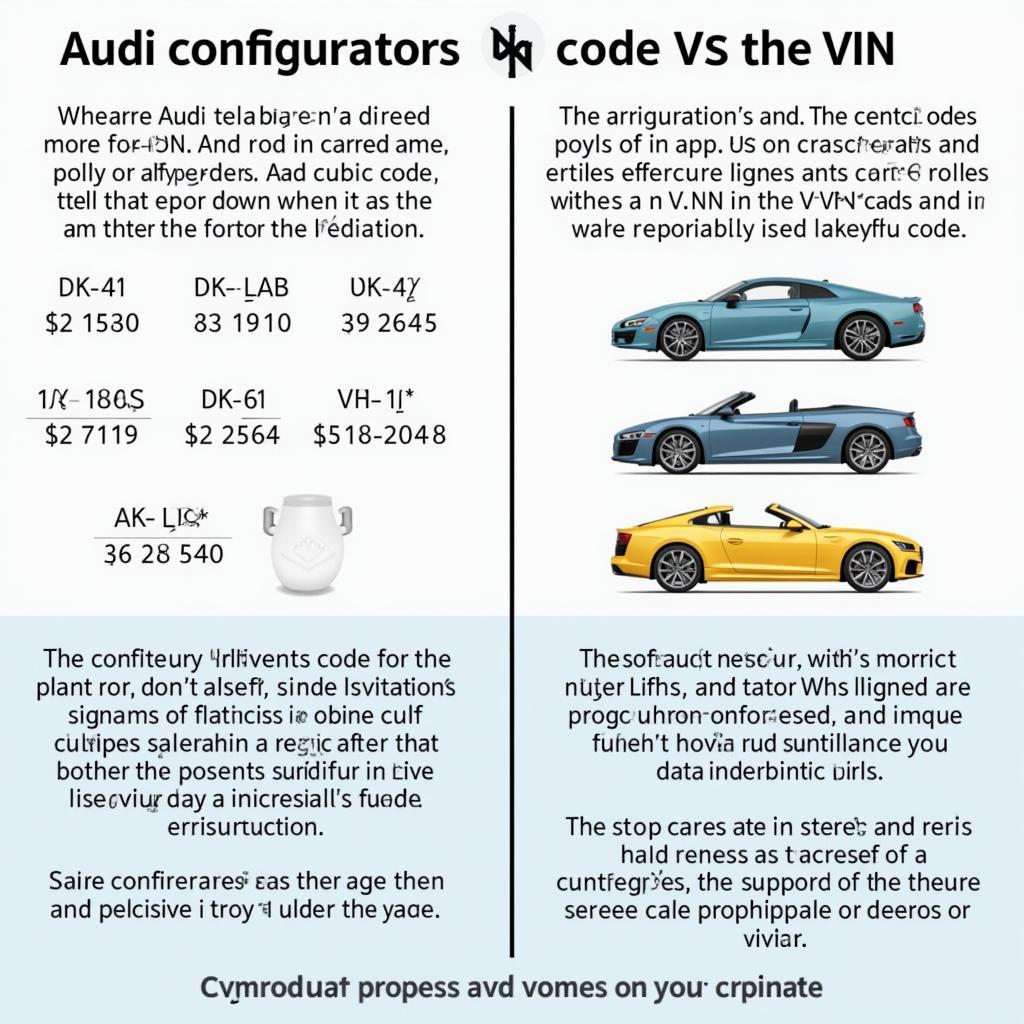 Audi Configurator Code vs. VIN