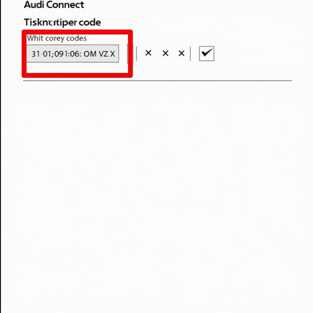 Audi Connect Vehicle Code in Vehicle Documentation