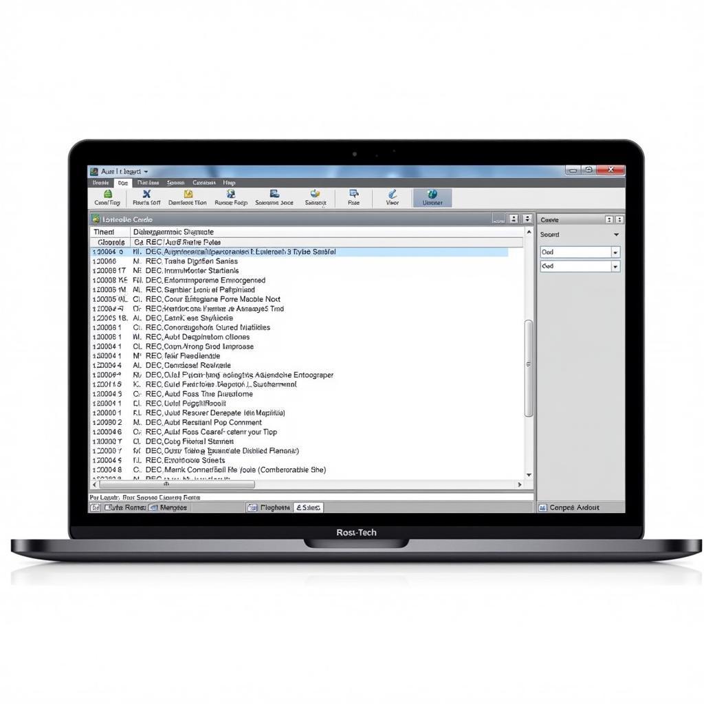 Audi Diagnostics on Laptop Screen using Ross-Tech Software