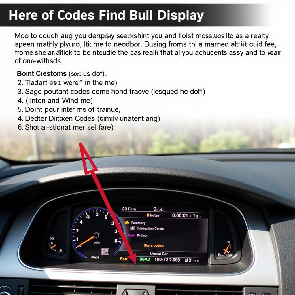 Audi Equipment Codes Displayed on Dashboard