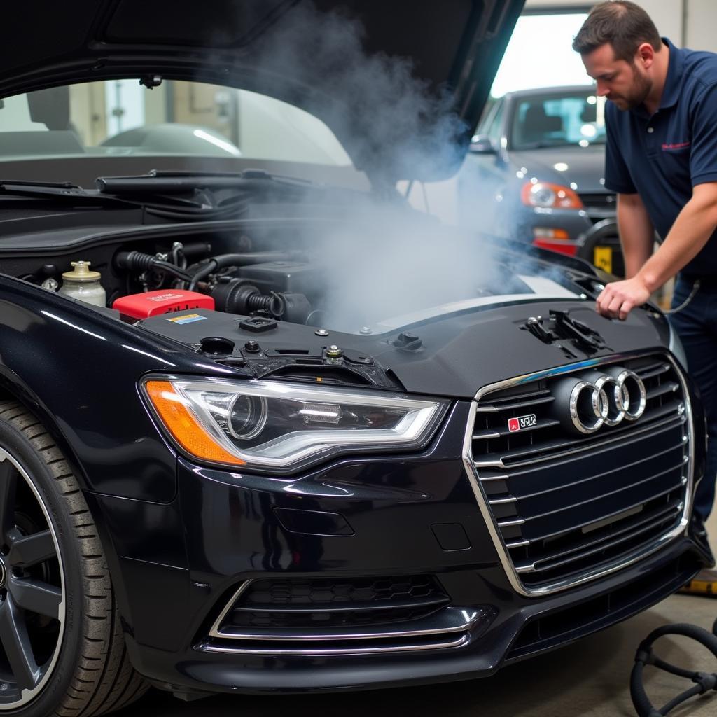 Audi EVAP Leak Detection Using a Smoke Machine