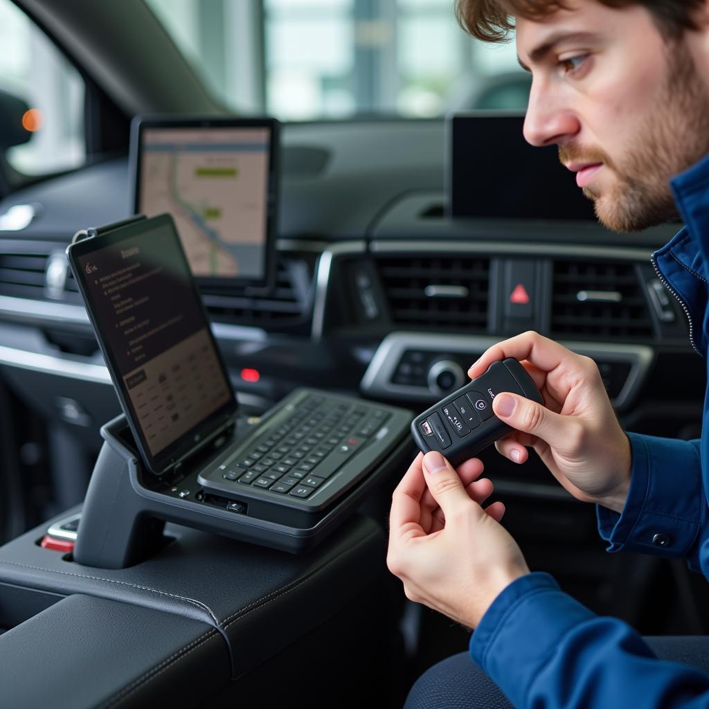 Programming a New Audi Key Fob at a Dealership