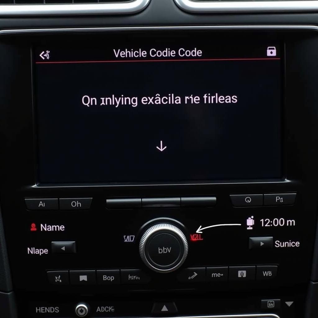 Entering Vehicle Code in Audi MMI System