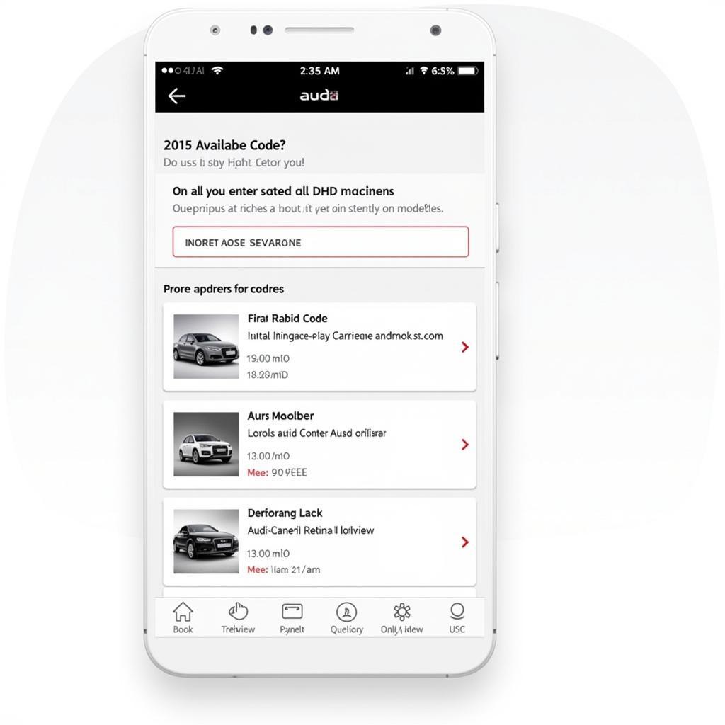 Audi on Demand App Showing Promo Code Entry