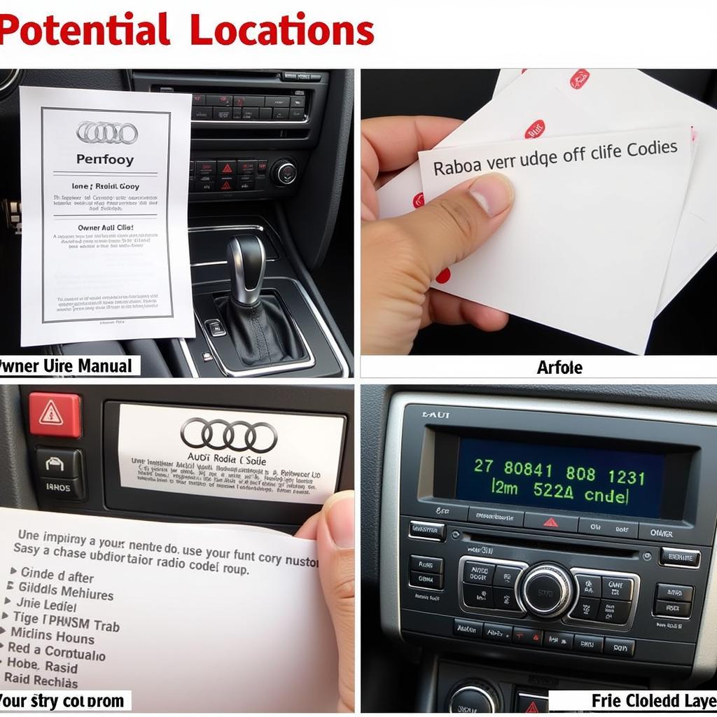 Audi Radio Code Location